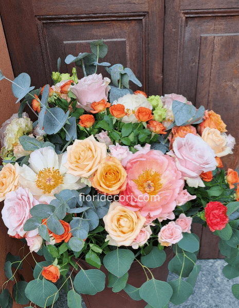 Composizione floreale in spugna