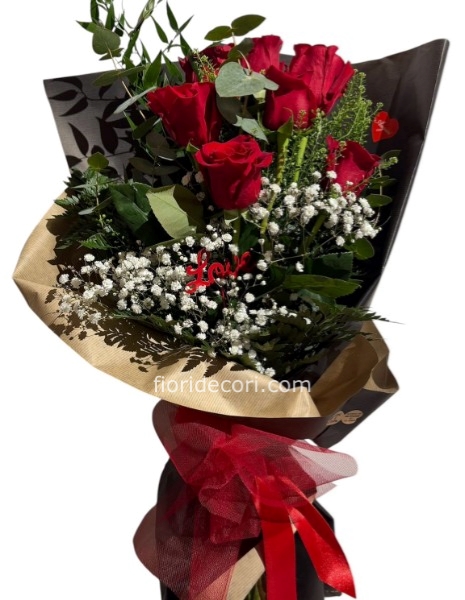 Bouquet di rose rosse